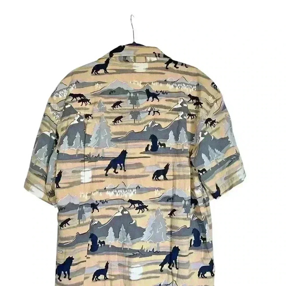 DemCrazy‎ Sz XL Northwestern Button Down Shirt Wolves Outdoors Cabincore - Picture 10 of 12